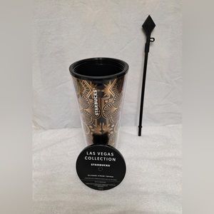 Starbucks Las Vegas Collection black and gold acrylic tumbler
